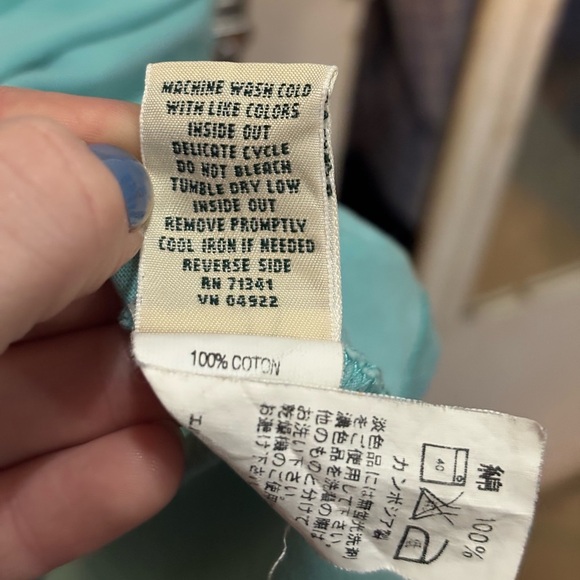 L.L. Bean Aqua Short Sleeve Tee - Picture 7 of 7